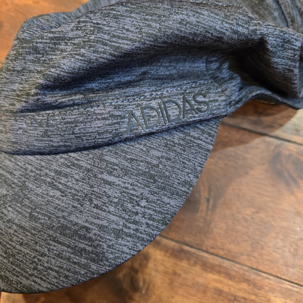 Adidas Heathered Gray/Black Military Style Cap Womens Hat - Picture 2 of 8